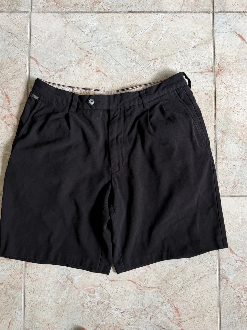 Tommy Bahama Black Silk Blend Shorts Size 33
